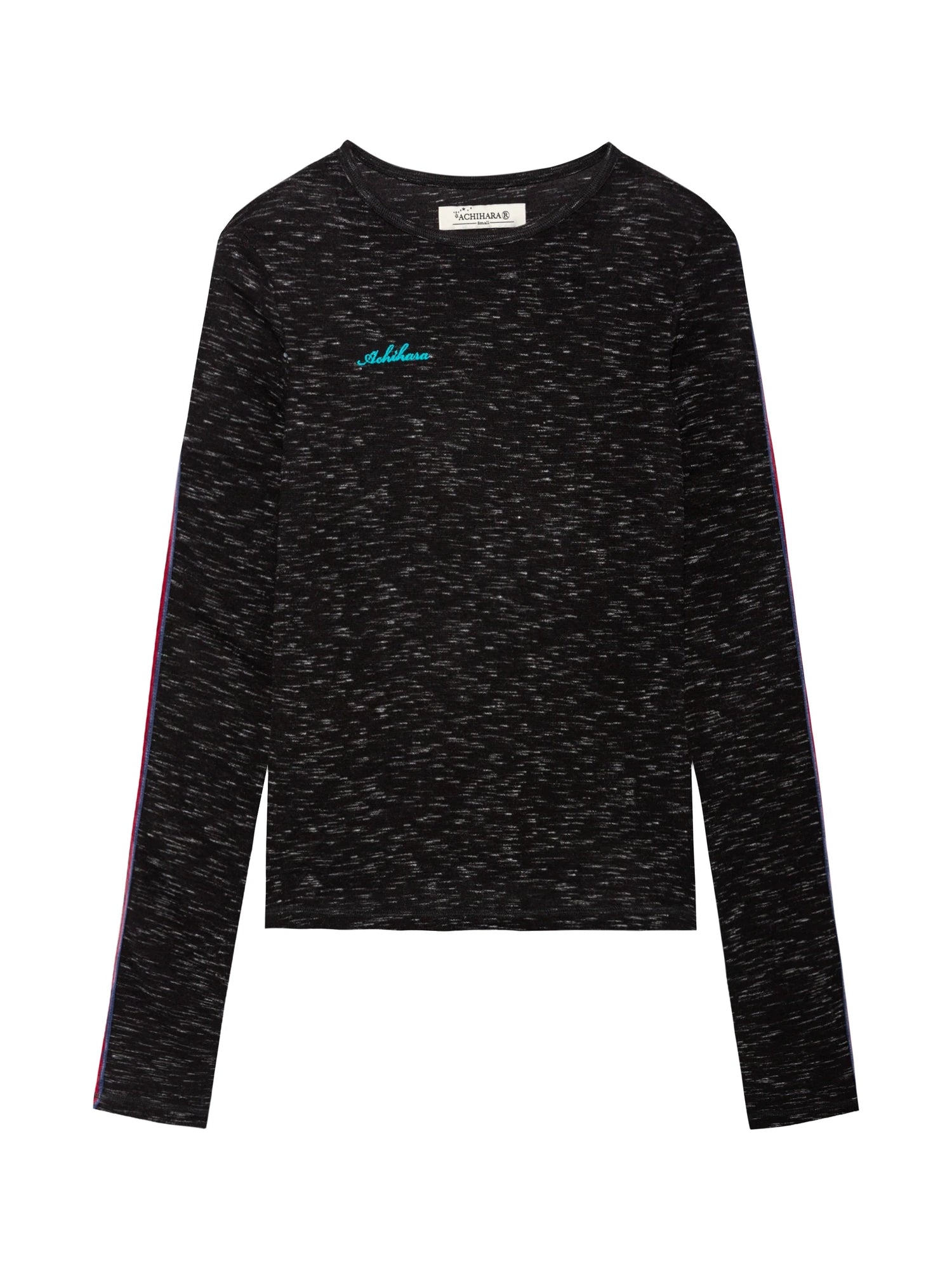 Striped Velvet Ribbed Long Sleeve V-neck Top