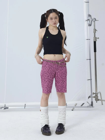 Summer Black Cropped Bubble Sleeve T-shirt Round Neck Top