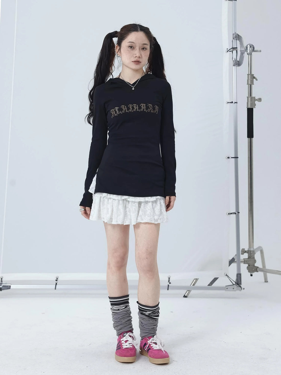 Summer Cool Long Sleeve Hooded Split Hem T Shirt