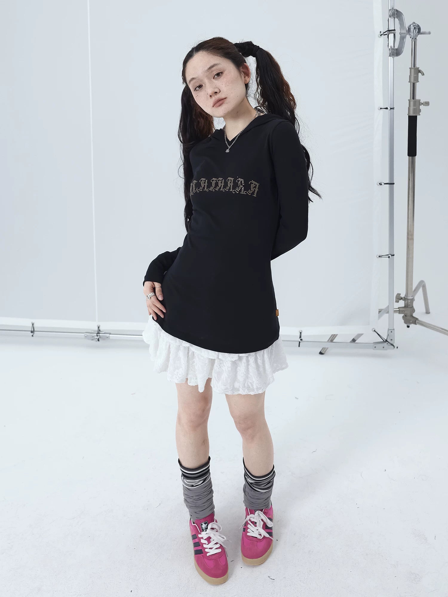 Achihara Summer Cool Long Sleeve Hooded Split Hem T Shirt-4