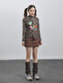 Achihara Summer Leopard Print Silk Blouse