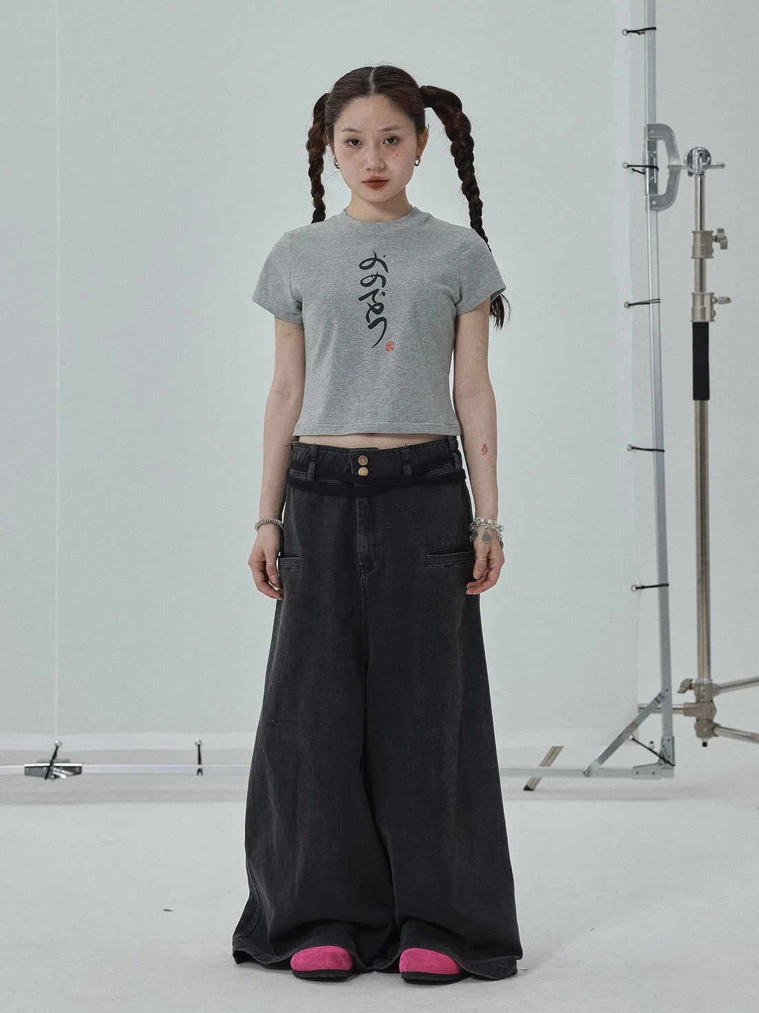 Summer Slim Fit Tee With Calligraphy Blessing