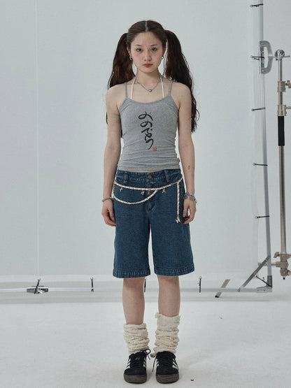 Summer Slim Fit Tee With Calligraphy Blessing