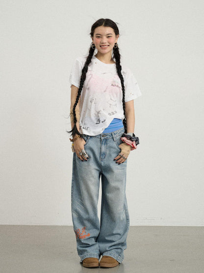 Achihara Summer Sugar Salt Graffiti Tee