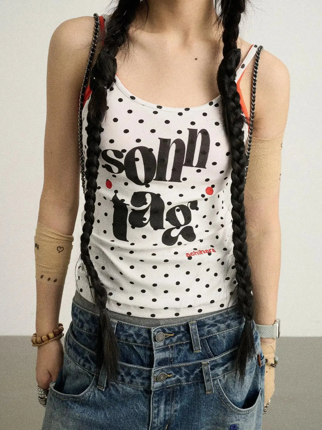Sunday Polka Dot Sleeveless Top