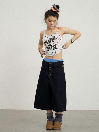Achihara Sunday Polka Dot Sleeveless Top