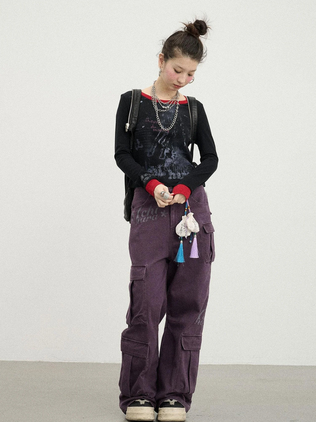 Swamp Mist Horse Tee V Neck T Shirt Long Sleeve