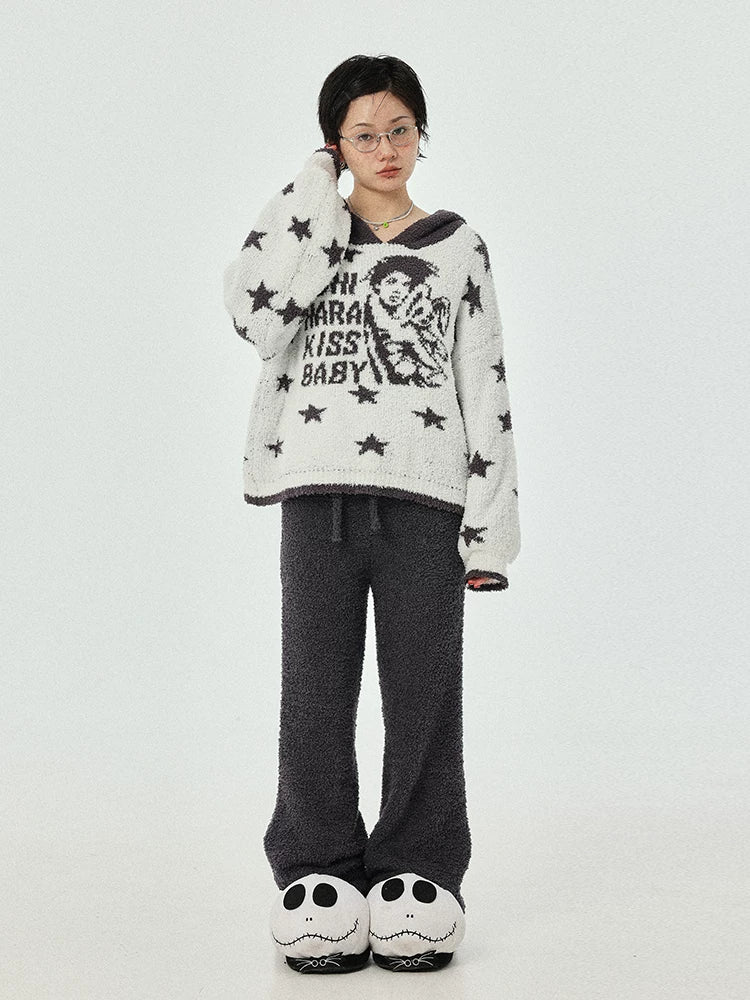 Achihara Sweet Dream Coral Fleece Pajama Set-2