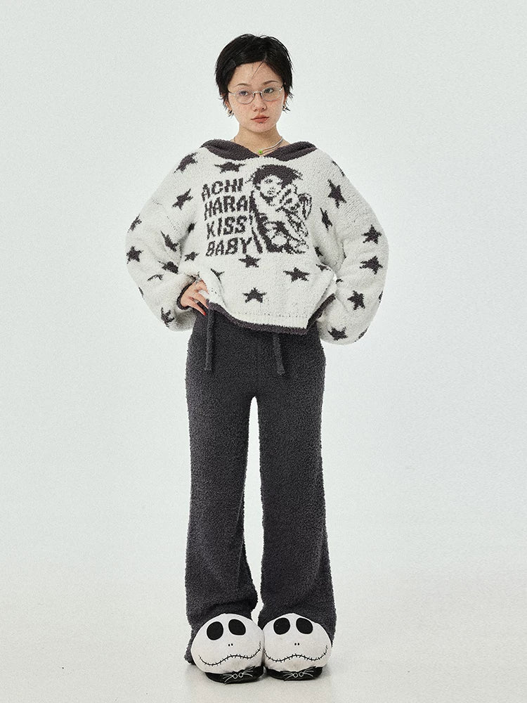 Achihara Sweet Dream Coral Fleece Pajama Set-3