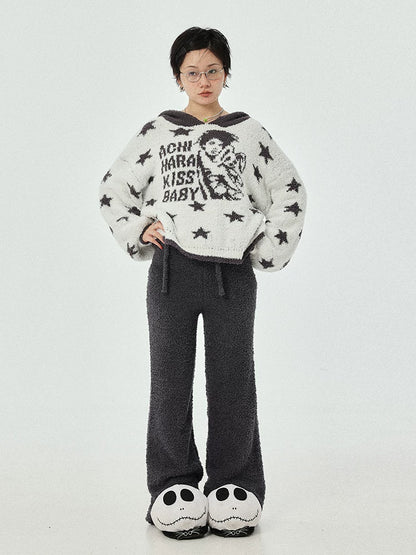 Achihara Sweet Dream Coral Fleece Pajama Set-3