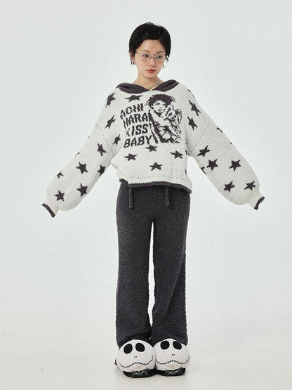 Achihara Sweet Dream Coral Fleece Pajama Set