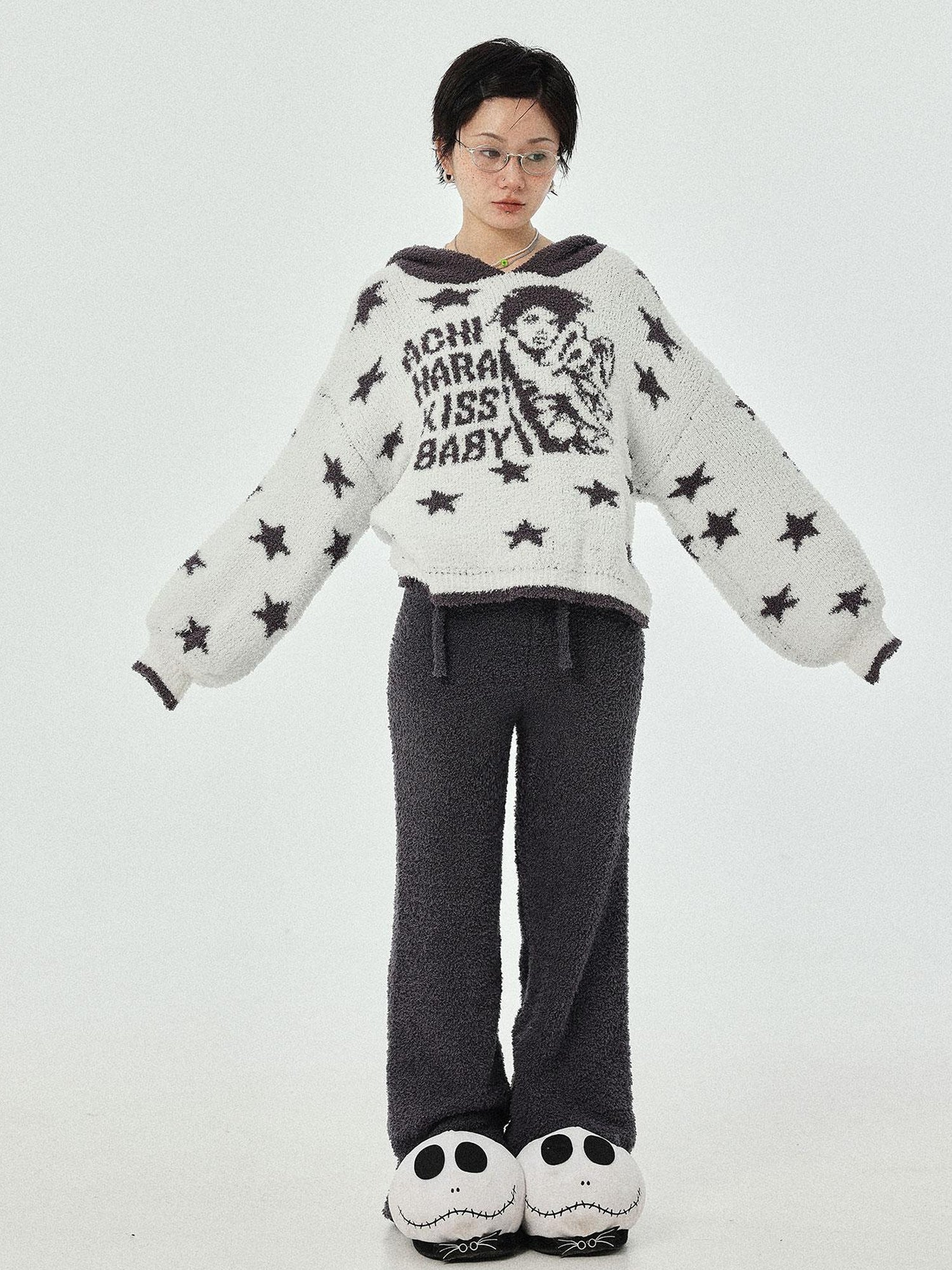 Achihara Sweet Dream Coral Fleece Pajama Set