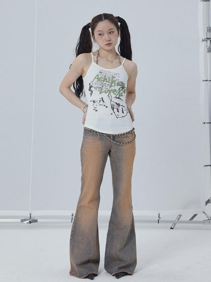 Achihara Sweet Spice Summer Print Crop Tee