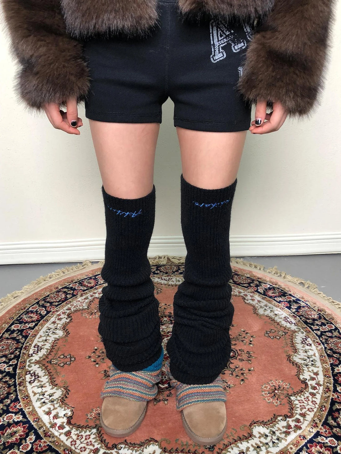 Tatacs Leg Warmers Spring Knit Leggings Thermal Socks
