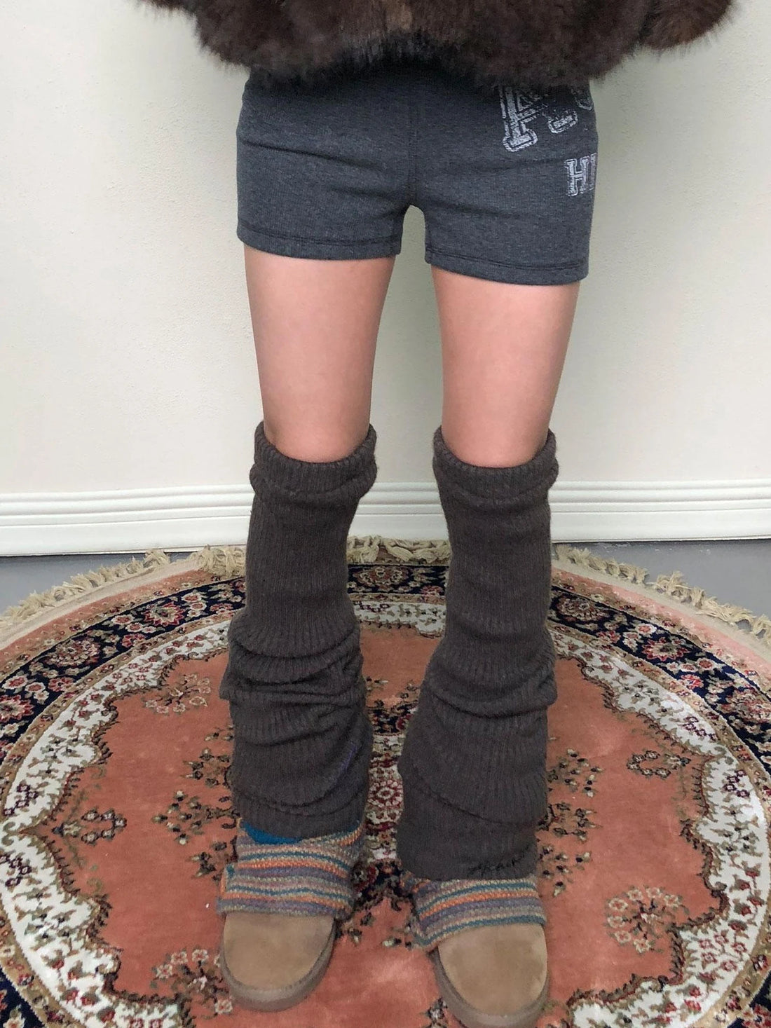 Tatacs Leg Warmers Spring Knit Leggings Thermal Socks