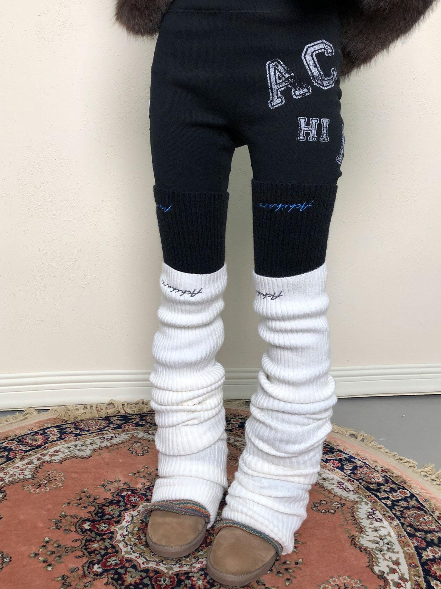 Achihara Tatacs Leg Warmers Spring Knit Leggings Thermal Socks
