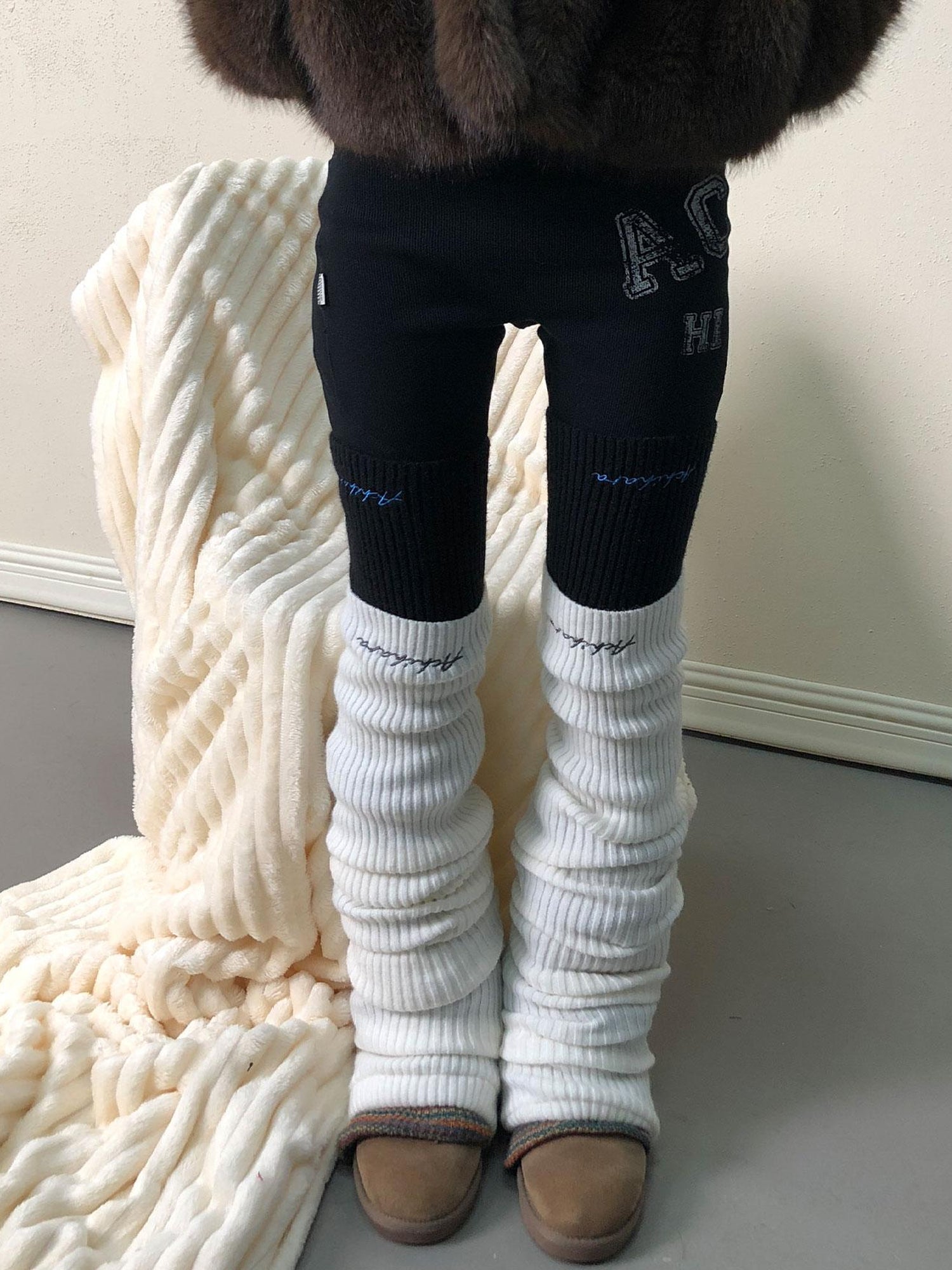Achihara Tatacs Leg Warmers Spring Knit Leggings Thermal Socks