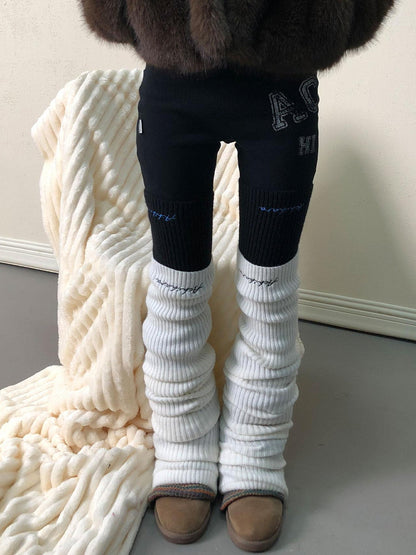 Achihara Tatacs Leg Warmers Spring Knit Leggings Thermal Socks
