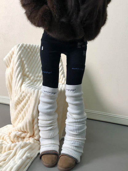 Achihara Tatacs Leg Warmers Spring Knit Leggings Thermal Socks