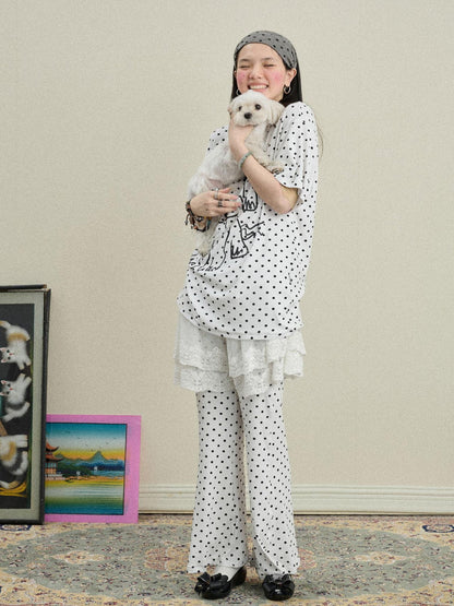 Achihara Toee Flared Knit Pants
