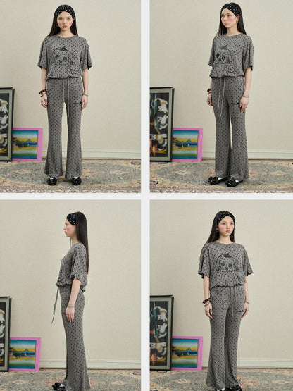 Achihara Toee Flared Knit Pants