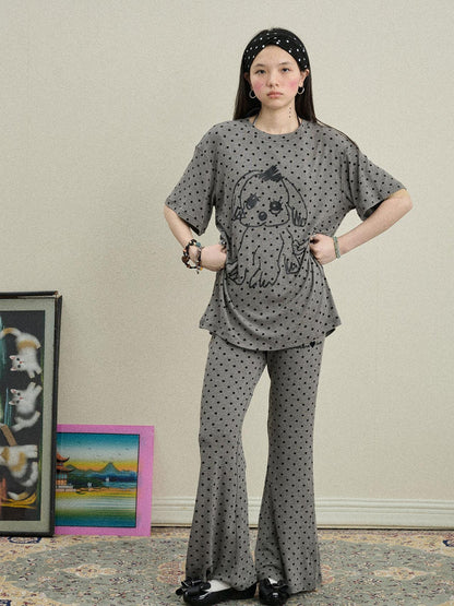 Achihara Toee Flared Knit Pants