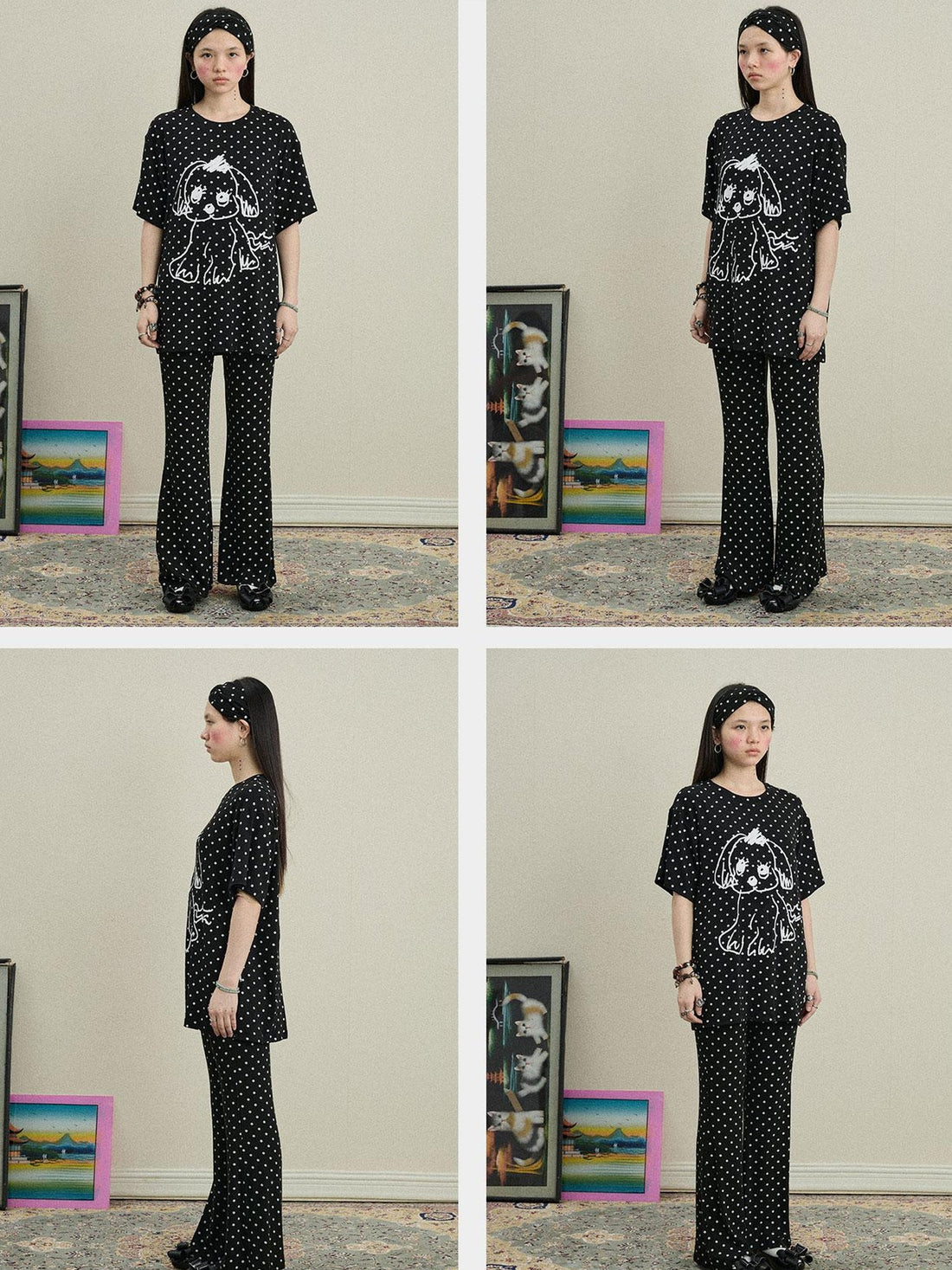 Achihara Toee Flared Knit Pants