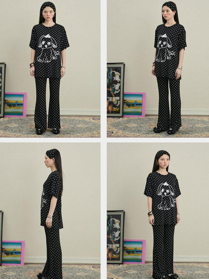 Achihara Toee Flared Knit Pants