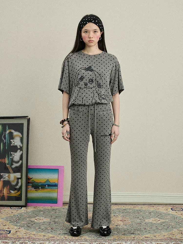 Achihara Toee Flared Knit Pants-2