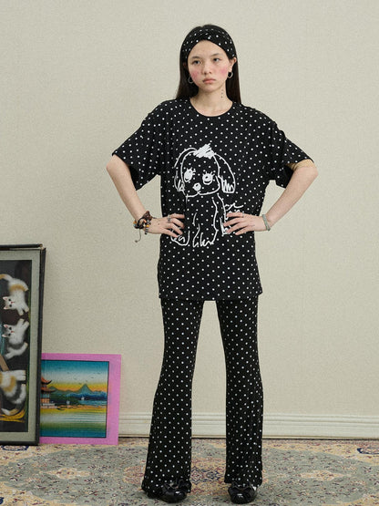 Achihara Toee Flared Knit Pants