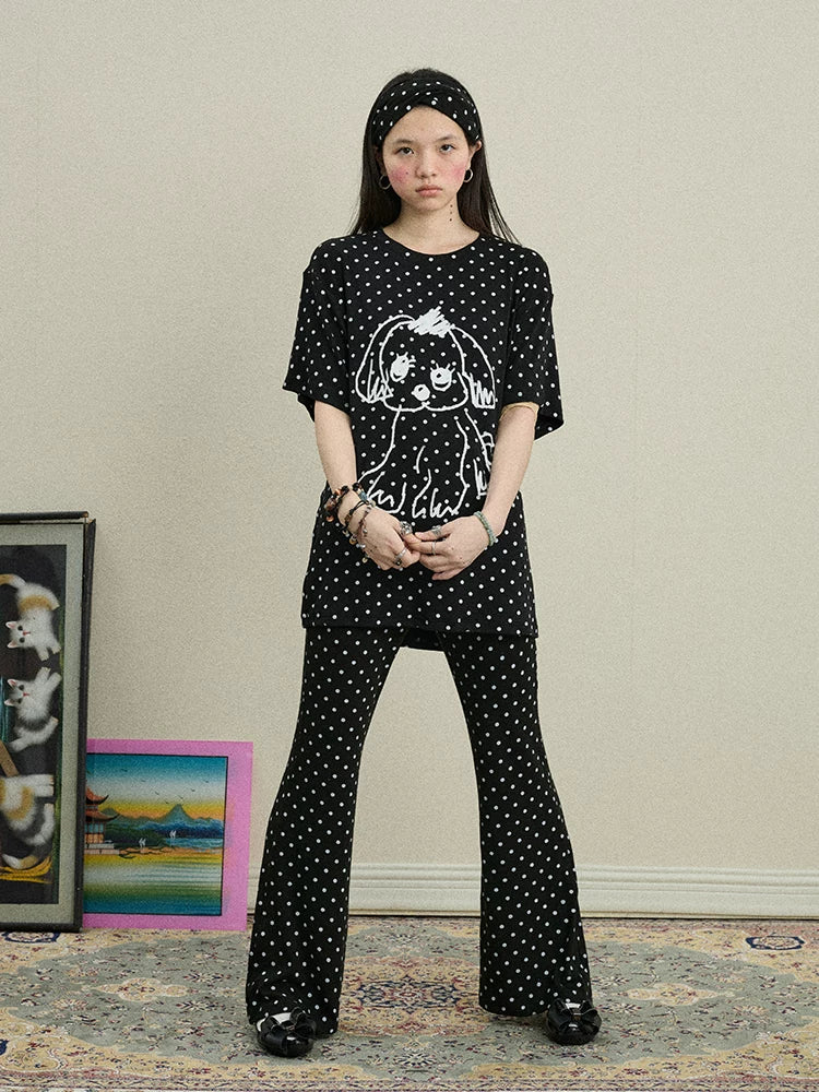 Achihara Toee Flared Knit Pants-4