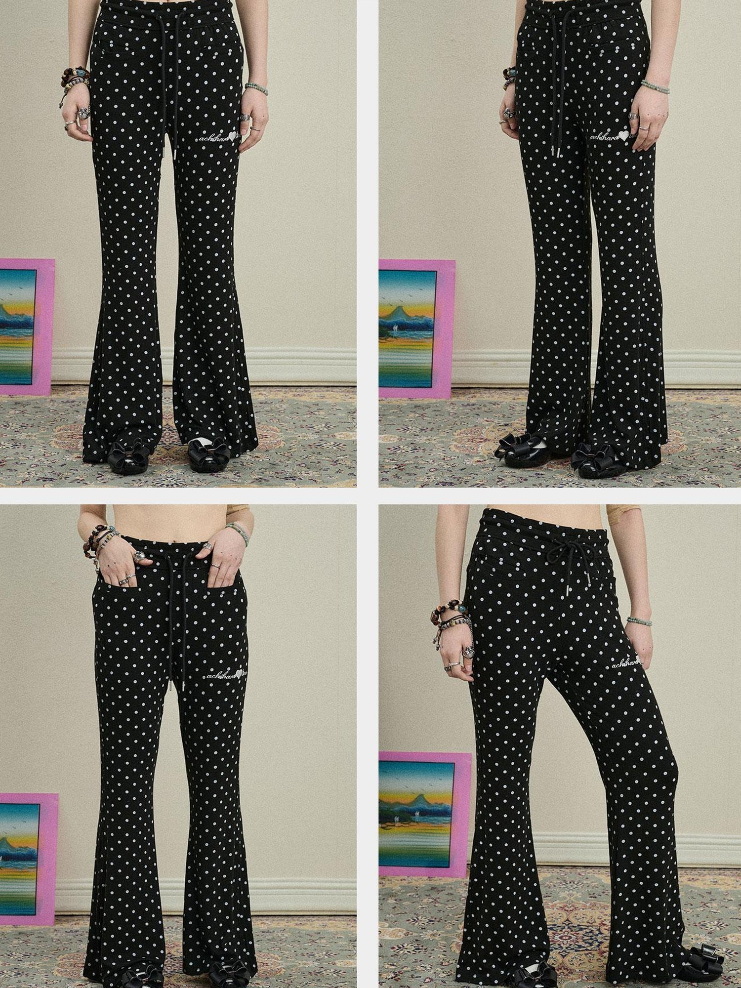 Achihara Toee Flared Knit Pants