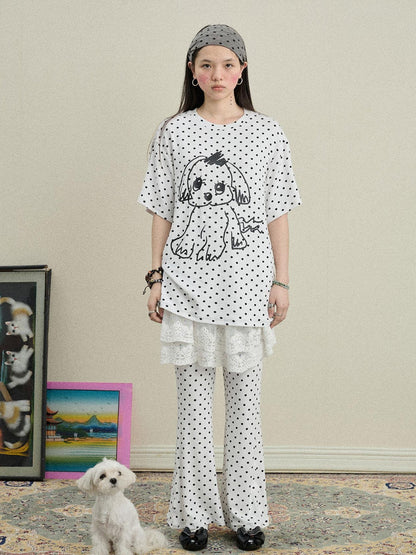 Achihara Toee Flared Knit Pants