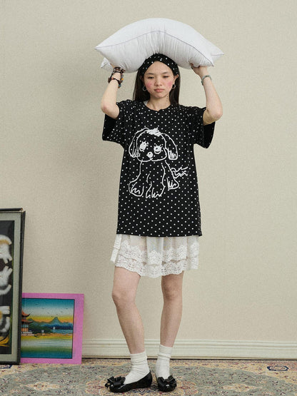 Achihara Toee Graphic Print Relaxed Fit Knit T Shirt