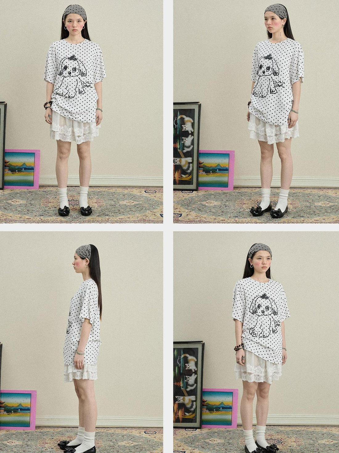 Achihara Toee Graphic Print Relaxed Fit Knit T Shirt