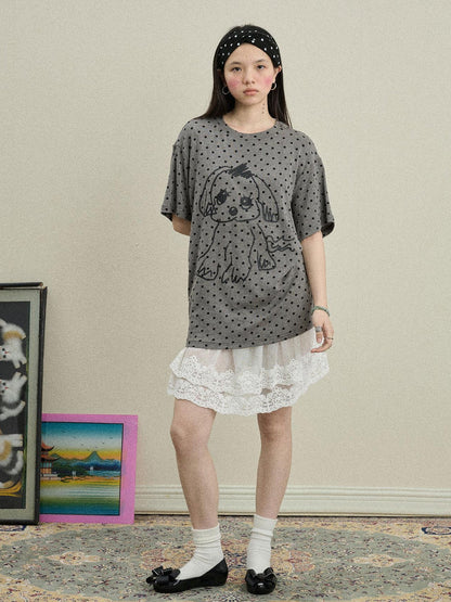 Achihara Toee Graphic Print Relaxed Fit Knit T Shirt