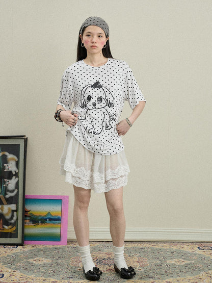 Achihara Toee Graphic Print Relaxed Fit Knit T Shirt