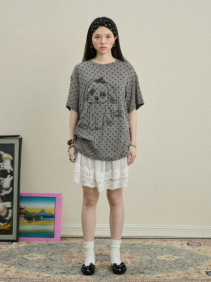 Achihara Toee Graphic Print Relaxed Fit Knit T Shirt-3