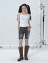 Achihara Tomboy Wash Denim Shorts-1