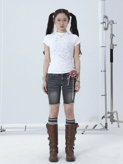 Tomboy Wash Denim Shorts