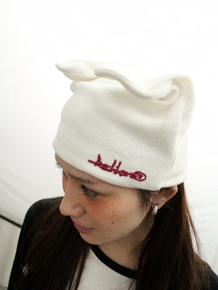 Achihara Twist Ear Knit Cap With Adjustable Cat Ears-4