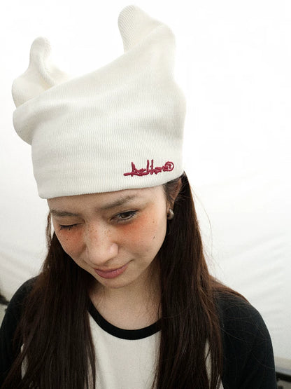 Achihara Twist Ear Knit Cap With Adjustable Cat Ears-5