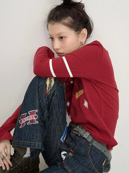 Tyndall Effect Short Sleeve Tee Warp Print Peace Message