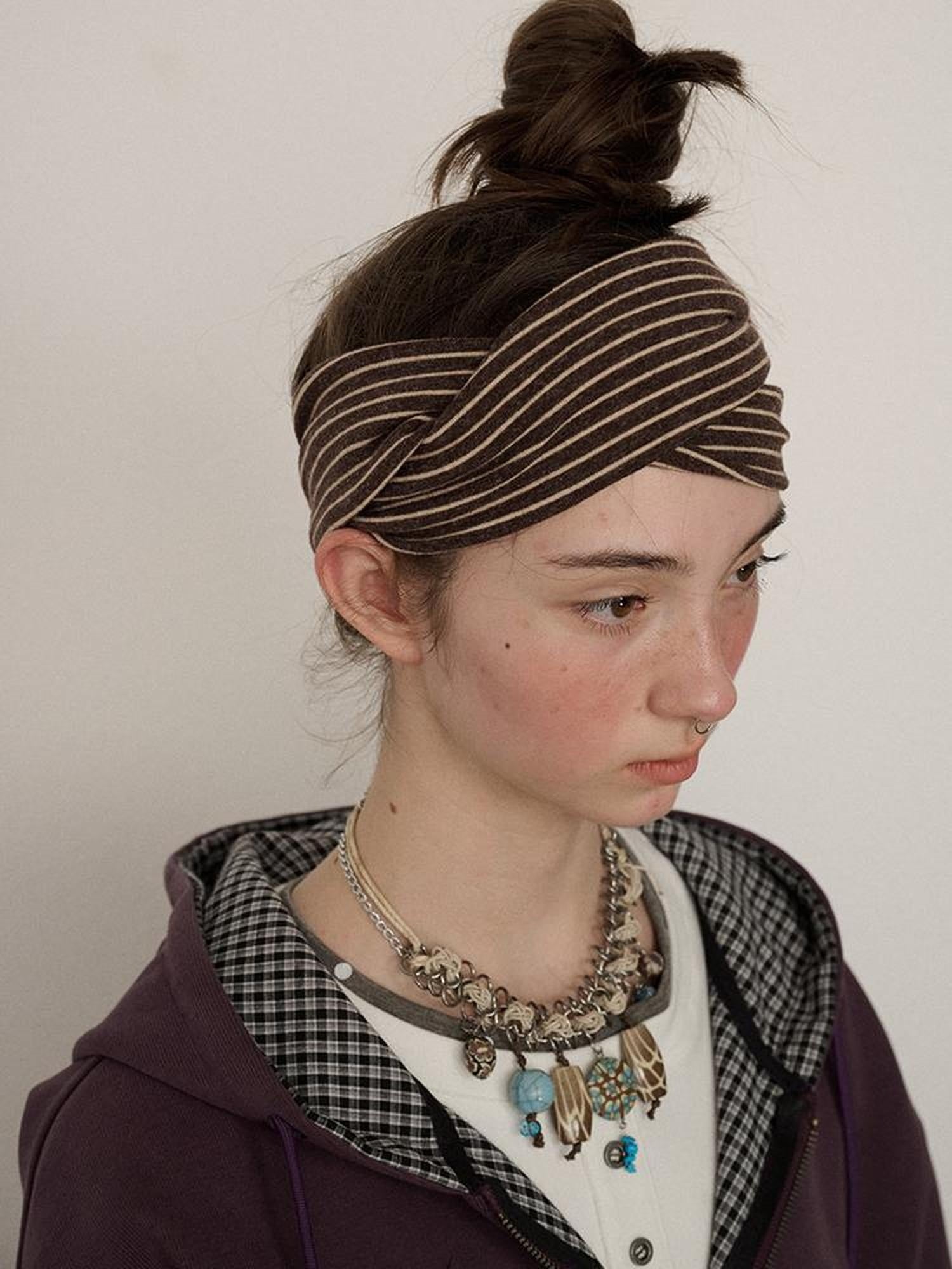 Achihara Ultra Soft Striped Knit Scarf Women Lightweight Versatile Accessories