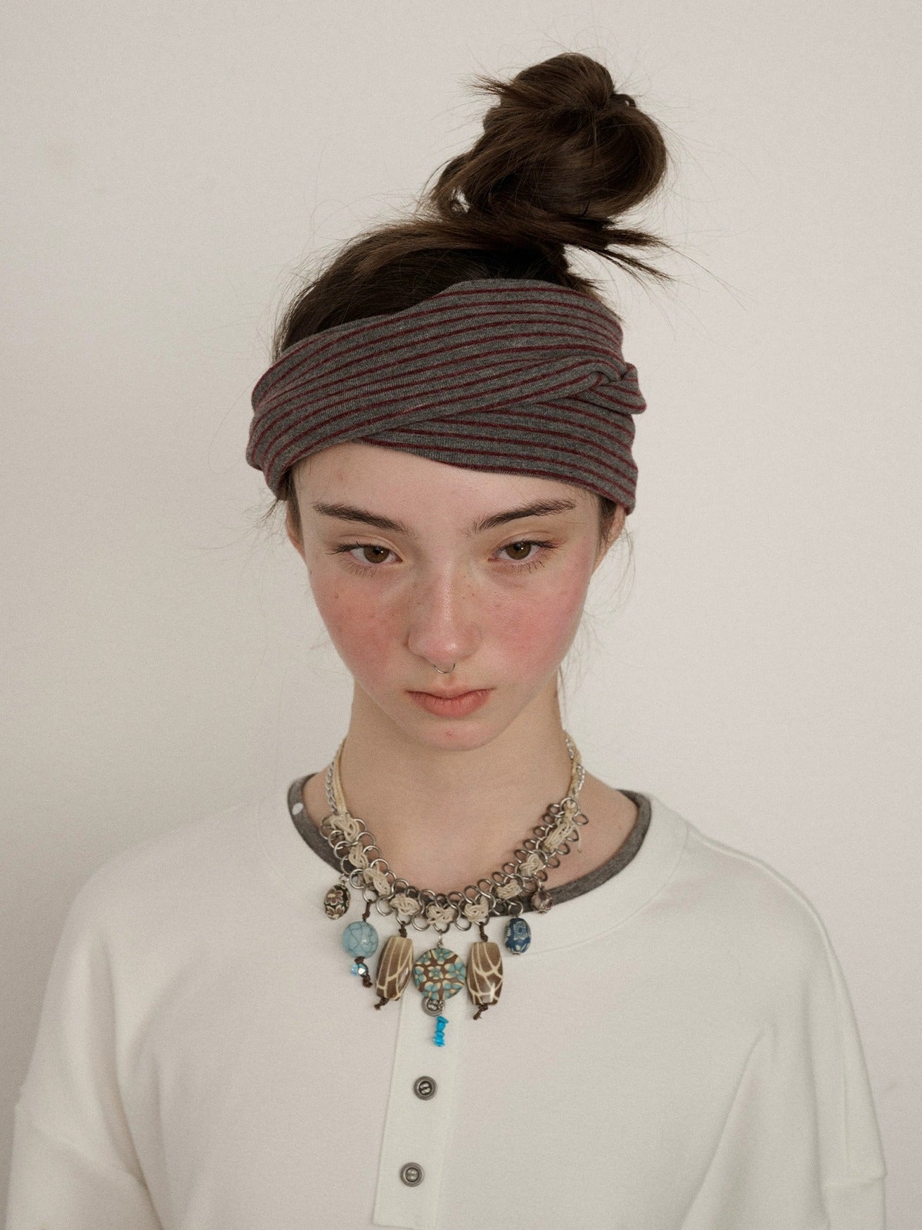 Achihara Ultra Soft Striped Knit Scarf Women Lightweight Versatile Accessories