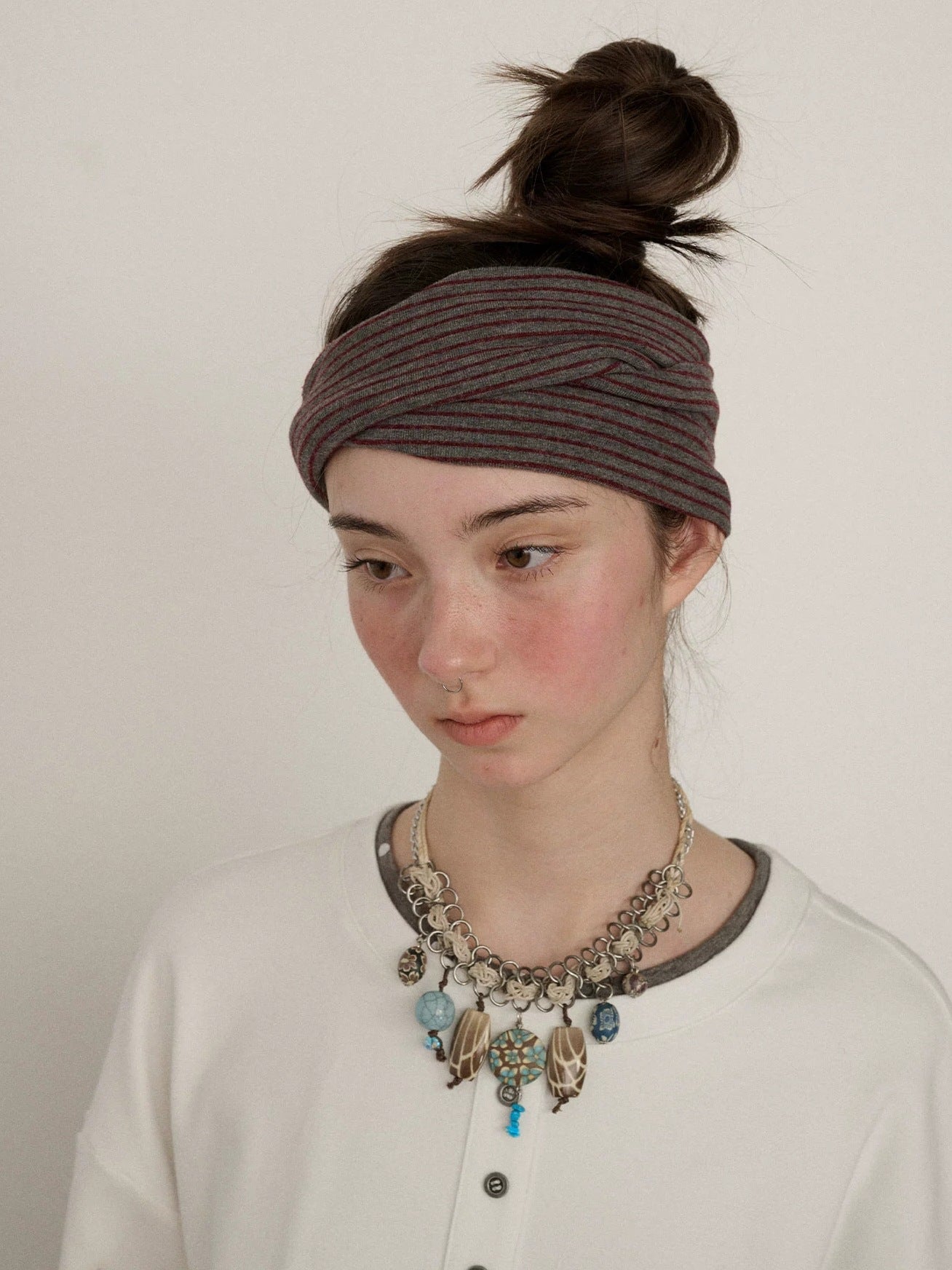 Achihara Ultra Soft Striped Knit Scarf Women Lightweight Versatile Accessories