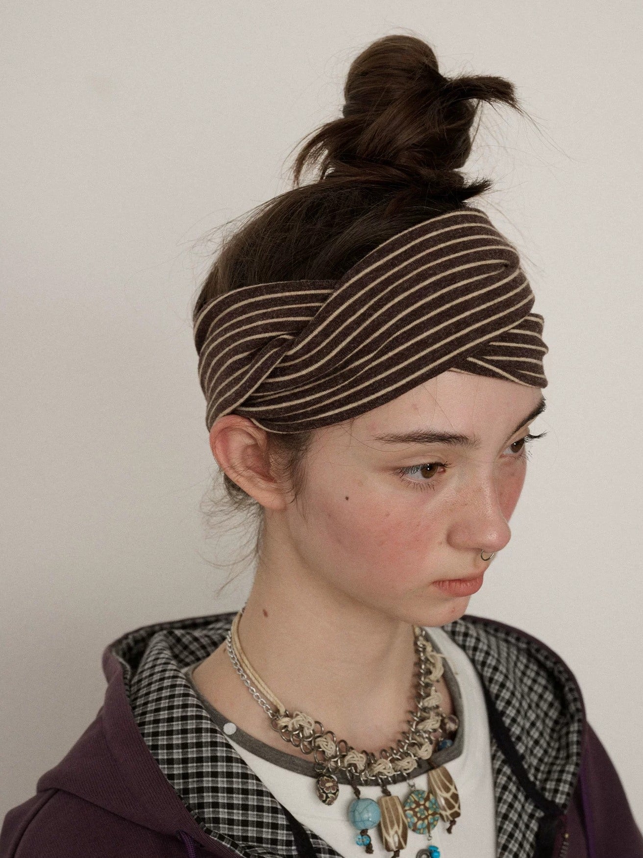 Achihara Ultra Soft Striped Knit Scarf Women Lightweight Versatile Accessories