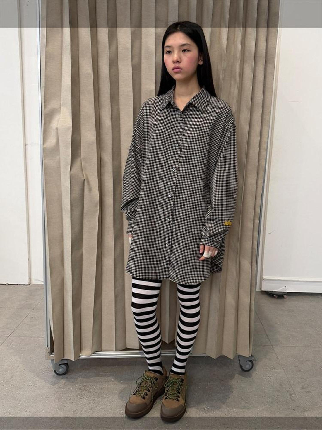 Achihara Ultralight Commuter Straight Midlength Plaid Lapel Longsleeve Shirts