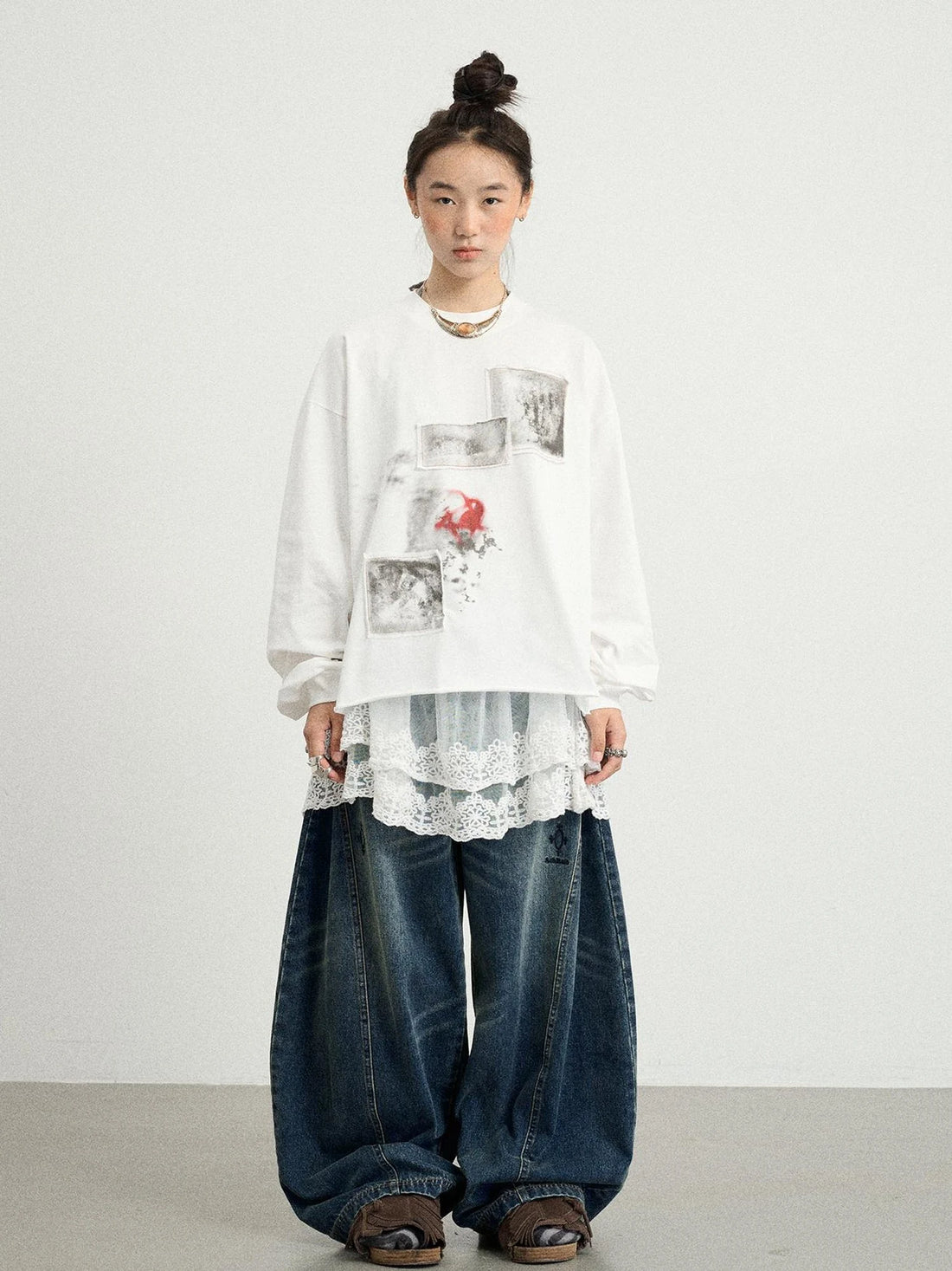 Unisex Cotton Long Sleeve Tee With Embroidery
