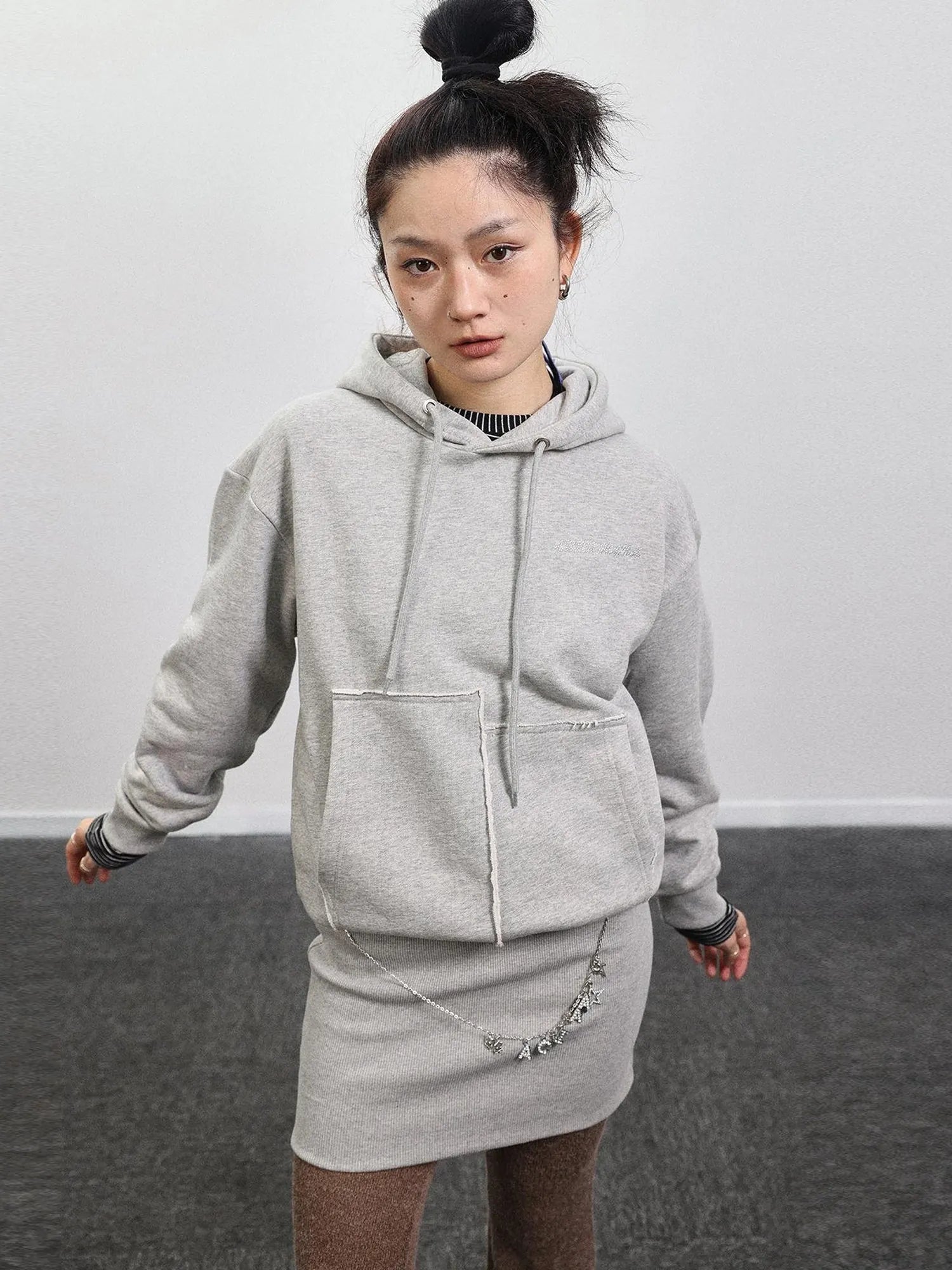 Unisex Cotton Spandex Slim Fit Sweater Dress V Neck T Shirt Long Sleeve